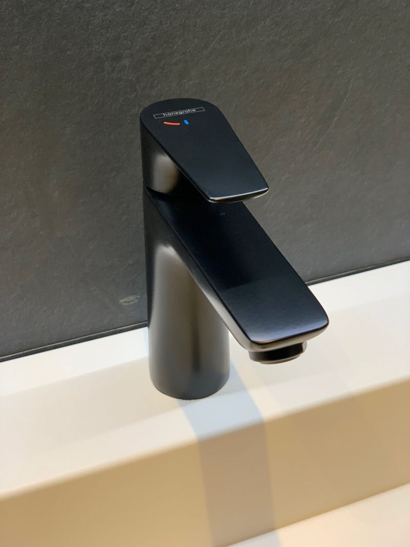 Baterie lavoar Talis E 110 cu ventil - matt  black